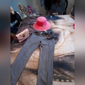 NWT plaid black and white pants